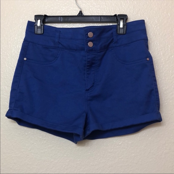 Love Fire High Waisted Blue Shorts size 11 - Picture 3 of 6